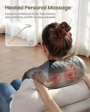 RENPHO Massagegerät Schulter Nackenmassagegerät mit Wärme, Geschenke für frauen, Shiatsu Massagegerät mit 3D-Massage von tiefem Gewebe, Massagegerät Macken, Massage für Nacken, Rücken
